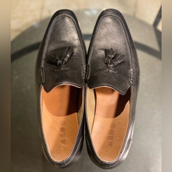 *Gently Used* Aldo Mens Dress Shoe Black Size 11 - Picture 3 of 6